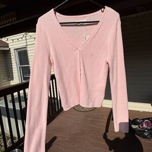 Aeropostale Light Pink V-Neck Cardigan